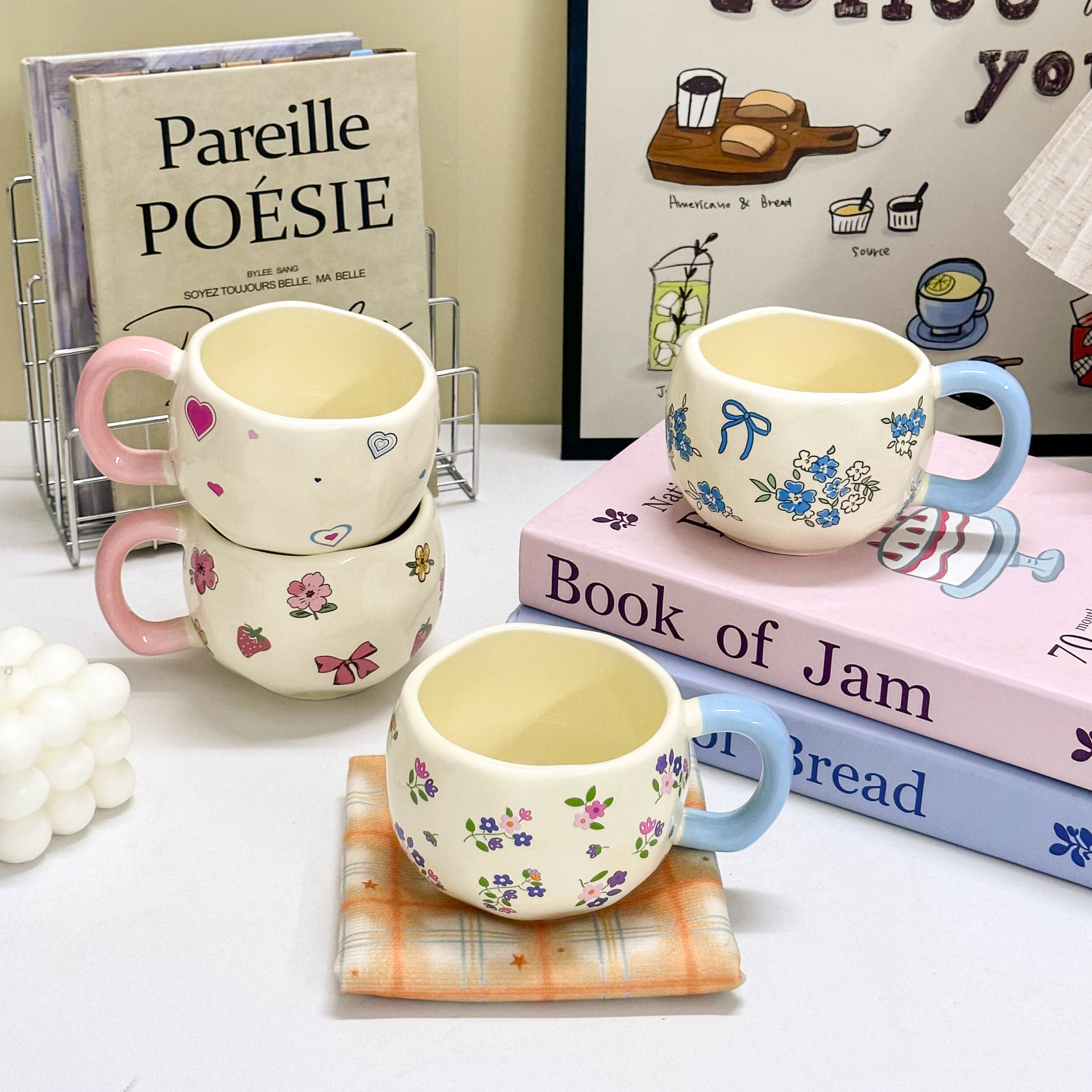 Highly Stylish Women's Home Milk Office Creative Coffee Cup, Design-oriented High-end Ceramic Mug_voghion.com