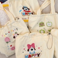 4931 insかわいい子犬の刺繍ショルダーバッグ