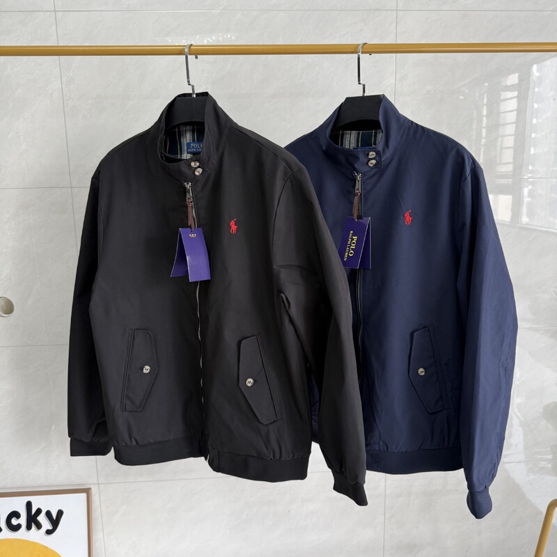 Cross-Border Foreign Trade 2025 Rl Polo War Horse Long-Sleeve Spring New Embroidered Jacket Fashion Coat for Men