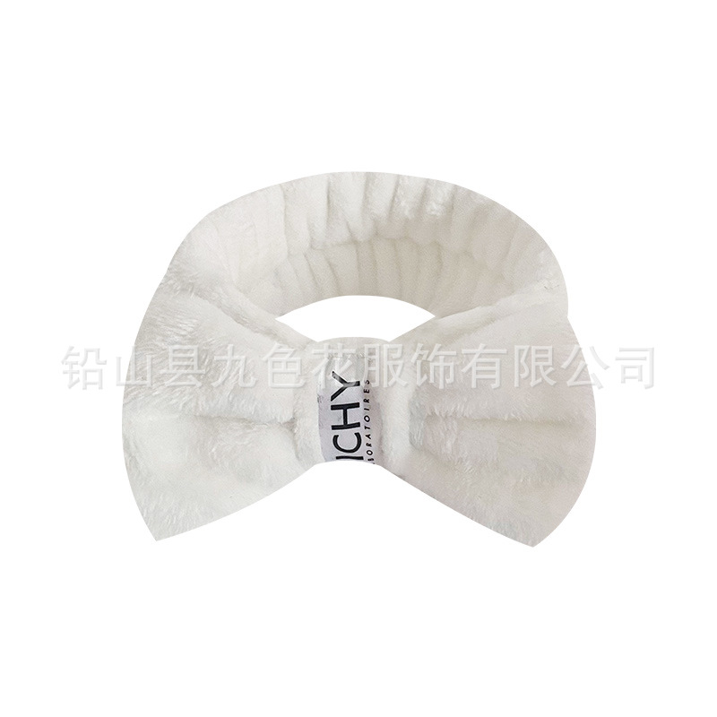 Transfronterizo Pantone punto de onda de color mariposa final correa de cabello de lavado de cara correa de cabello de peluche correa de cabello impresa correa de cabello adornamiento de cabello personalizado