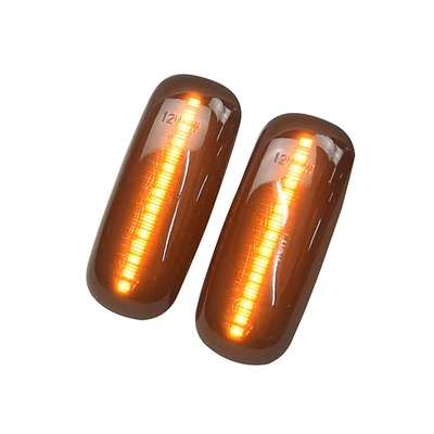 Suitable for Audi A3 A8 TT LED sequential side turn signal lights, fender lights, yellow signal lights, car modification (Dönmə işıqları) - blackened