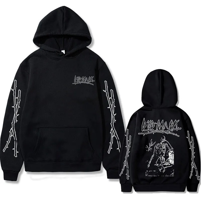 Rapper Yung Lean Dod Mark Ingting Avant-Garde Emo Sweatshirt Men's Skull Graphic Rapper Yung Lean Dod Mark Ingting Avant-Garde Emo Sweatshirt Men's Skull Graphic