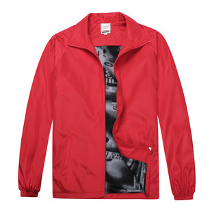Fleece-lined thick zipper stand collar advertising windbreaker waiter meal delivery leg running cold-proof overalls coat printed LOGO