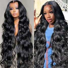 亚马逊新品12A前蕾丝假发套长卷发大波浪现货Wave Lace Front Wig