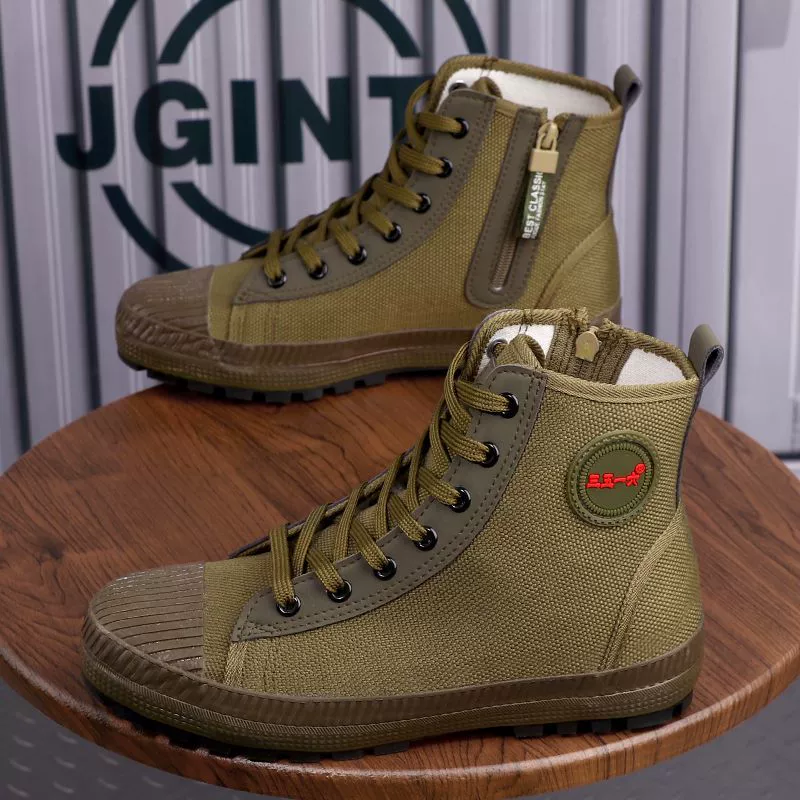 Черные летние весенне-осенние высокие парусиновые ботинки, уличная дышащая рабочая мужская обувь, износостойкая обувь для защиты труда на стройке, резиновая обувь для освобождения