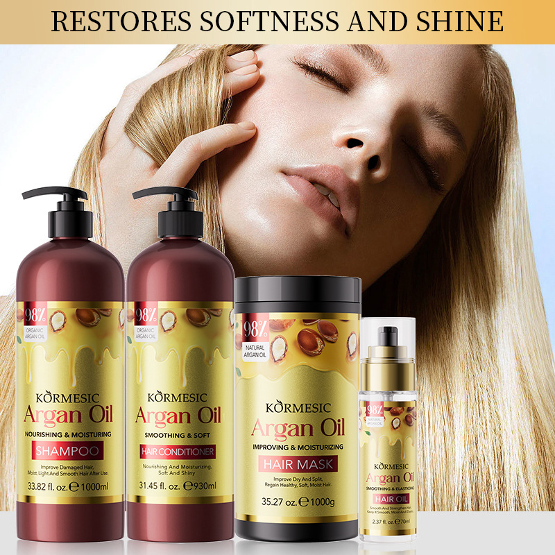 Juego de Champú y Acondicionador con Aceite de Argán Limpieza para el Cabello