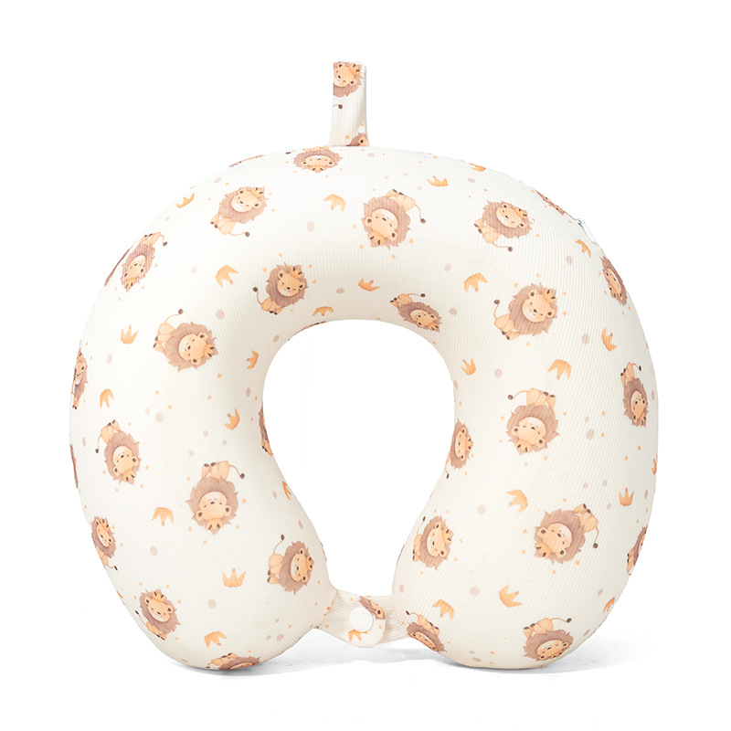 Verano helado sensación fría protección de cuello almohada en forma de U portátil almacenable memoria almohada de cuello de algodón almohada de avión almohada al por mayor existencias