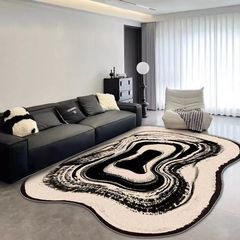 異形の不規則な年輪の客間のじゅうたんの大きいサイズの軽くて豪華な高級感のソファーのお茶のいくつかの厚いじゅうたんは汚れに耐えて管理しやすいです。
