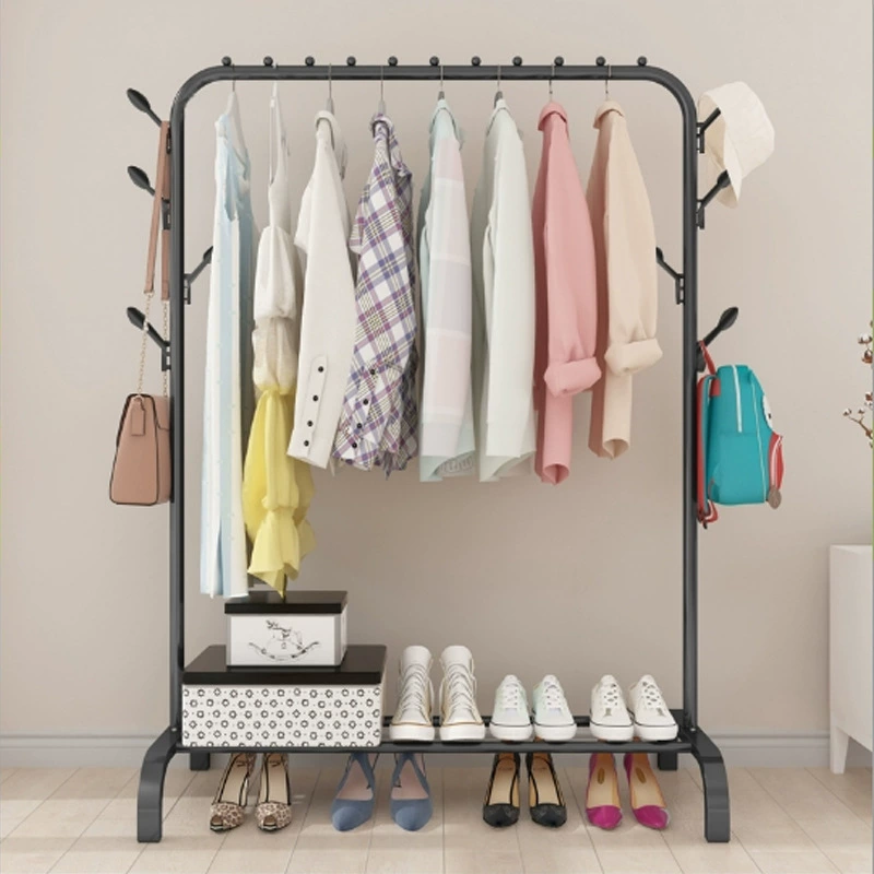 Напольная сушилка Одностержневая сушилка Внутренняя Простая вешалка для одежды Бытовая вешалка для одежды для гостиной Балконная вешалка для одежды