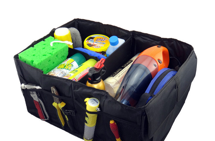 Car Storage Box, Car Debris Bag, Multi-Functional Foldableing Oxford Cloth Storage Box, Car Trunk Storage Box