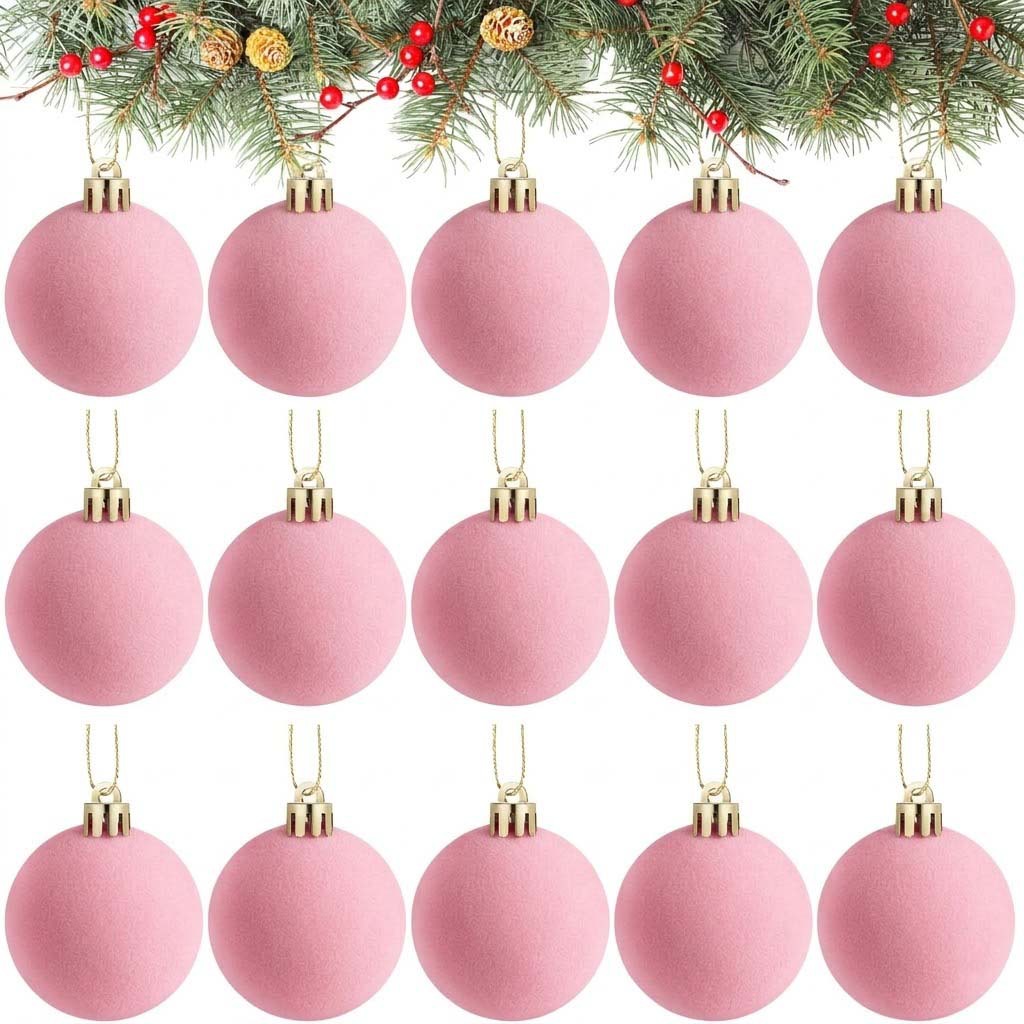 Navidad flotilla bola a granel decoración de Navidad 4 / 5 / 6 / 8cm colgando bola de Navidad colgando árbol de Navidad vino rojo tinta verde fruta verde
