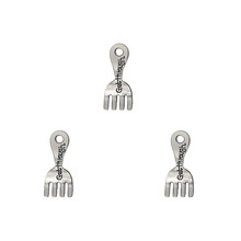 DIY 锌合金饰品配件 字母 叉子 挂件 欧美畅销创意项链钥匙扣吊坠