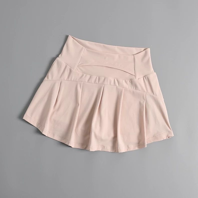 Women's athletic tennis skirt 2026 Korean style new slimming design anti-exposure pleated skirt versatile half-length skirt factory