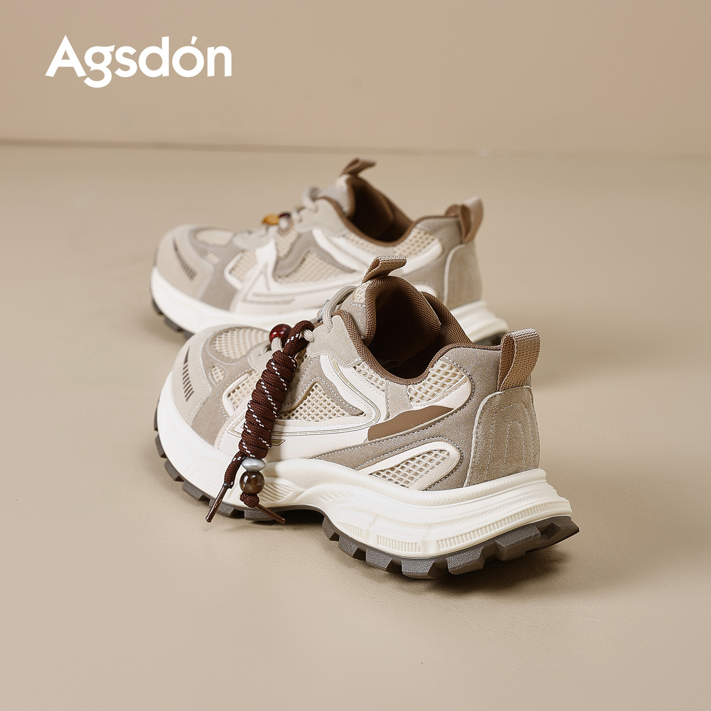 Augu Shi Deng zapatos de suela gruesa para mujeres 2025 nuevos zapatos deportivos ligeros de otoño zapatos casuales de mujer pequeños