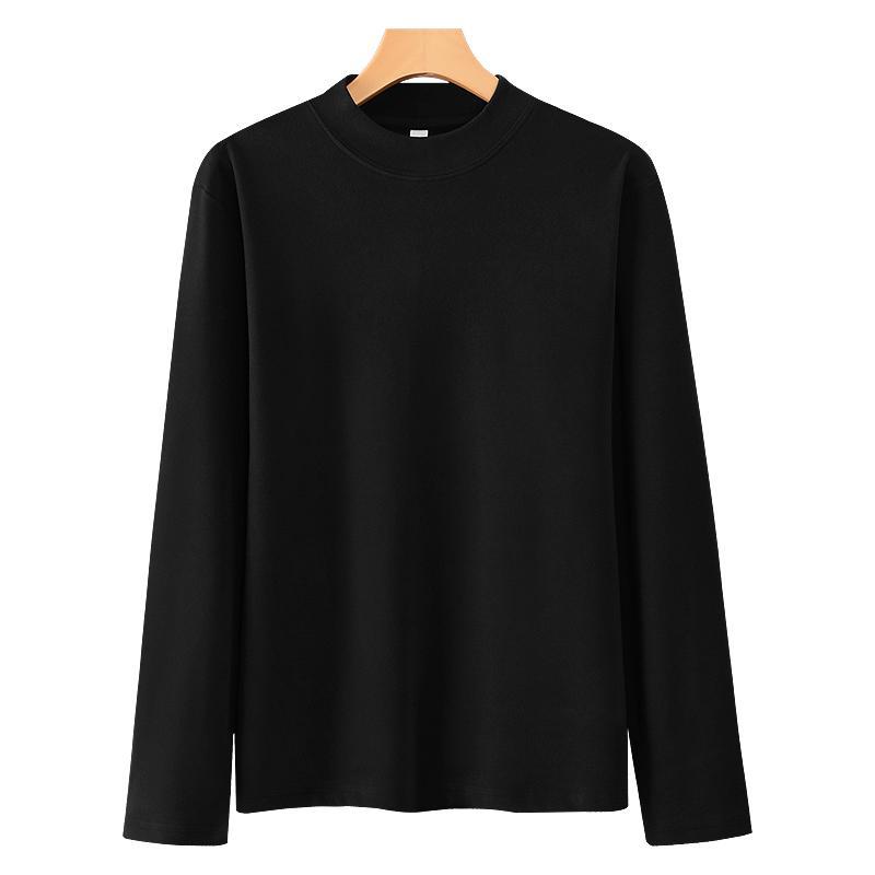 블랙 라운드 넥 저먼 벨벳-솔리드 컬러 [고품질 버전]