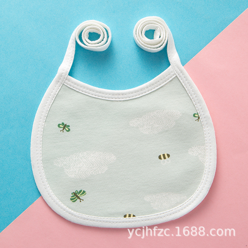 Bebé con cordones a prueba de agua babero recién nacido suministros bebé con cordones bebé babero de algodón