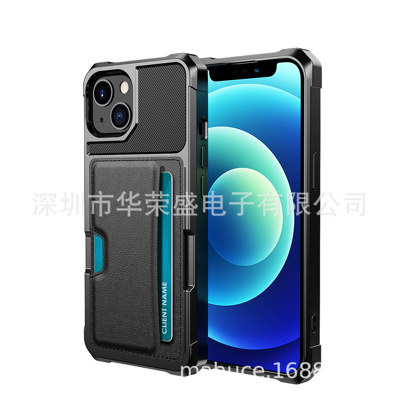Suitable for iphone13mini/13ProMax Card Leather Case/card Case/car Magnetic Anti-fall Leather Case