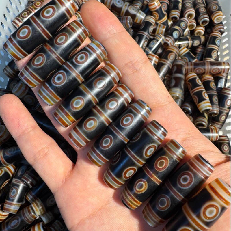 西藏藏式仿古玛瑙六眼A级老天珠38mmDiy项链饰品散珠做旧文玩批发|undefined