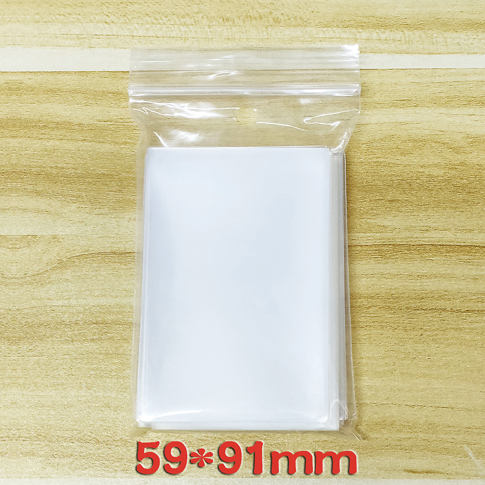 Venta al por mayor CPP transparente 20 tarjeta de seda película titular de la tarjeta gu ka tarjeta pequeña barra bolsa autoadhesiva bolsa de autosellado cubierta protectora palomitas de maíz