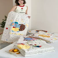 Baby house хлопчатобумажная двухслойная пряжа летнее одеяние из хлопкового милого мультфильма