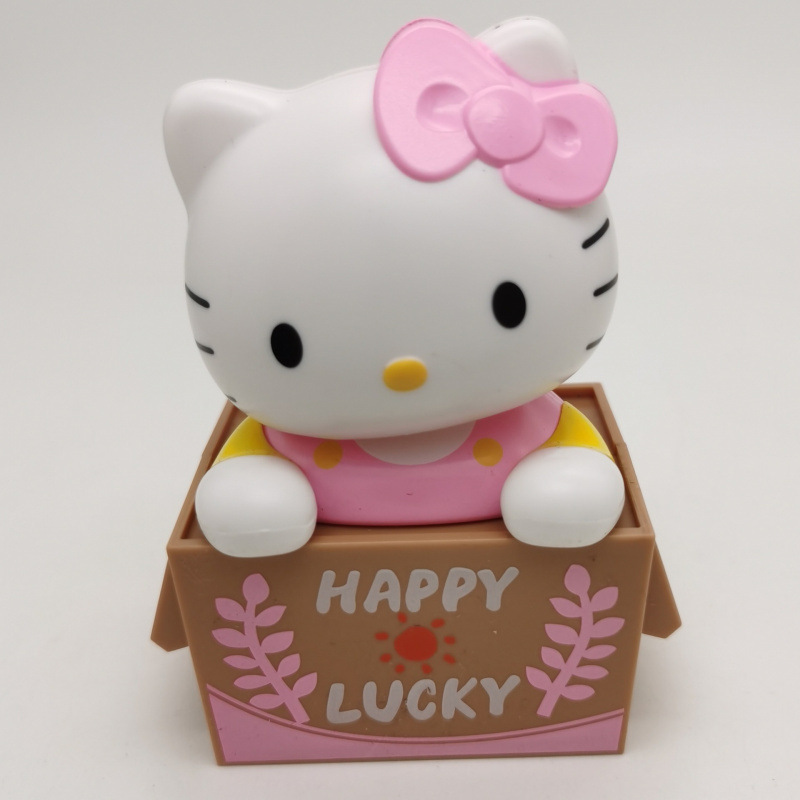 ハローキティ首振りオーナメントソーラーカーセンターコンソール装飾漫画高価値人形誕生日ギフト|undefined
