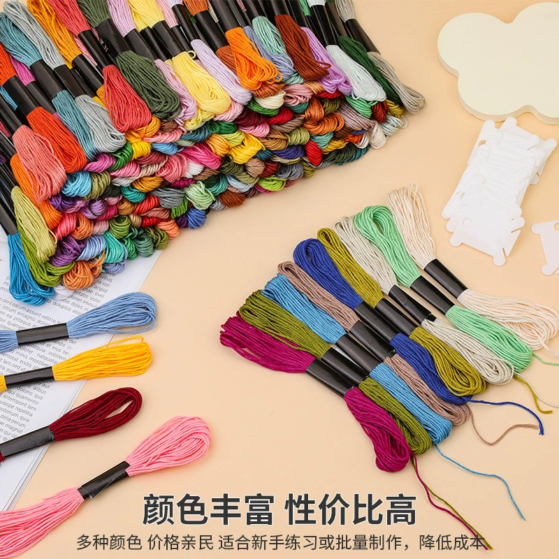 Оптовая вышивальная нить Cross Embroidery Line длиной 8 м и 6 шт., ручная вышивка, линия вышивки, DIY цветное соответствие, тканая цветная хлопковая проволока
