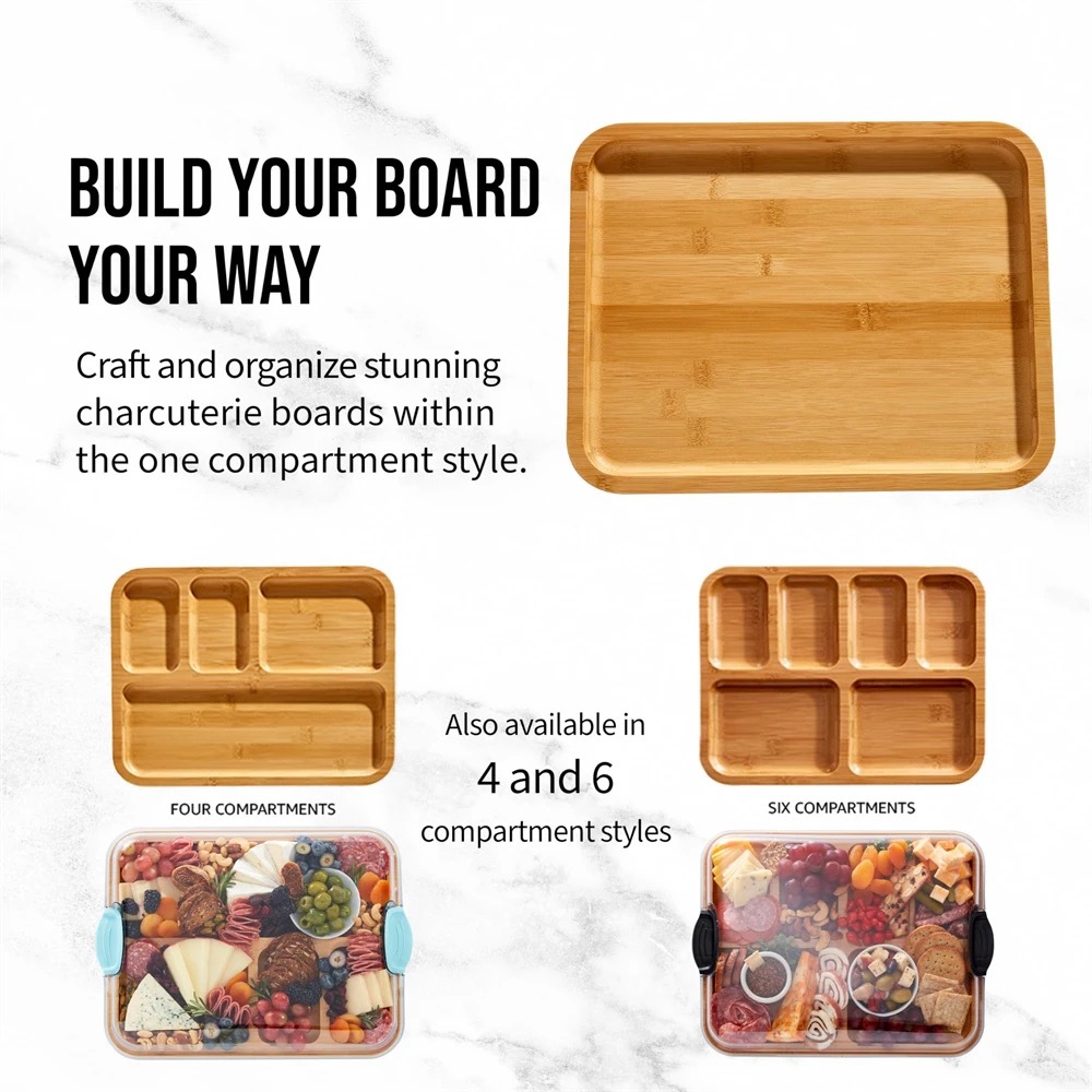 Tablero de quesos de bambú, tabla de cortar, fregadero para el hogar, plato de pan de postre de frutas, bandeja de alimentos complementarios de bambú y madera para bebés al por mayor