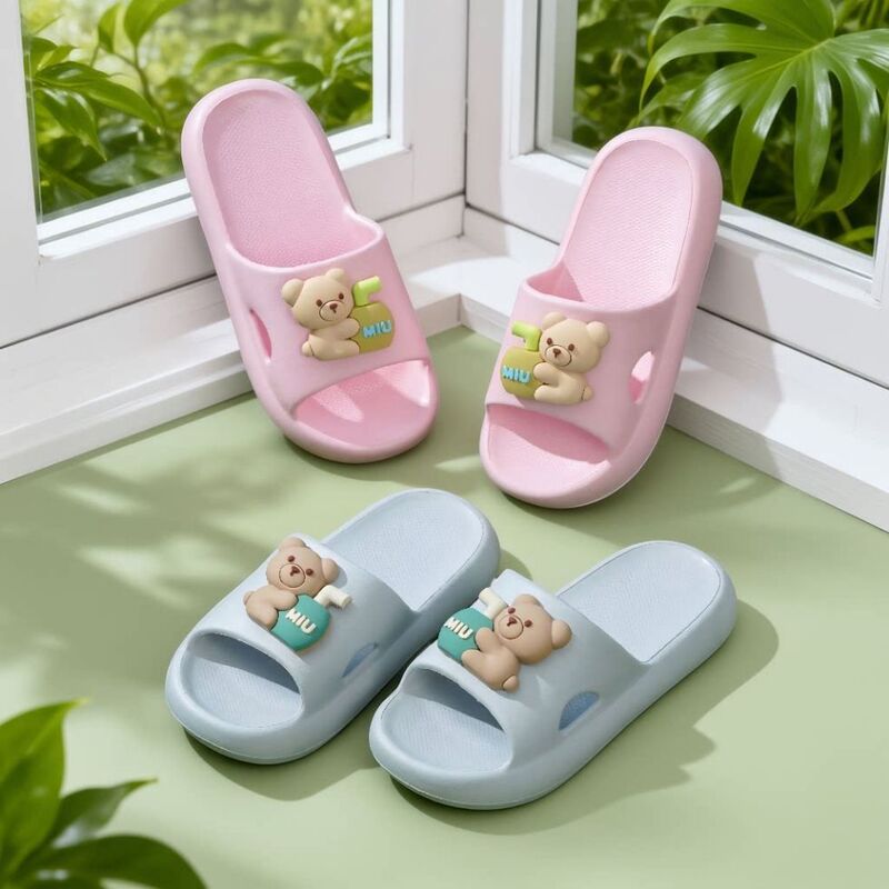 Little Bear Slippers Parent-Child Style Summer Soft-Step Outdoor Non-Slip Thick-Soled Sandals for Women Home Use Couple Bath Slippers Little Bear Slippers Parent-Child Style Summer Soft-Step Outdoor Non-Slip Thick-Soled Sandals for Women Home Use Couple Bath Slippers