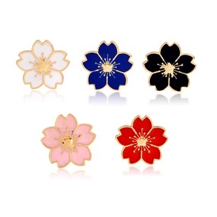 Cherry blossom small brooch cute Japanese decorative neckline anti-exposure Pin Pin simple all-match fixed clothes accessories