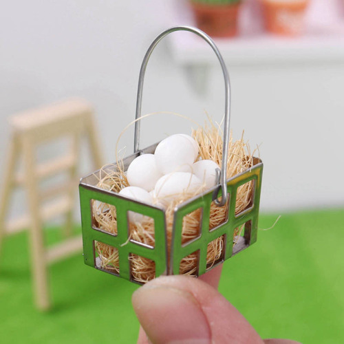 Miniature food toy egg mini model 1:12 minutes dollhouse life scene dollhouse toy pocket diy