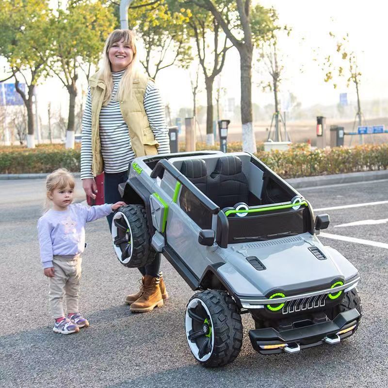 Nuevo tanque camioneta pickup grande Coche eléctrico para niños super grande doble coche de juguete para hombres y mujeres doble vehículo todoterreno al por mayor