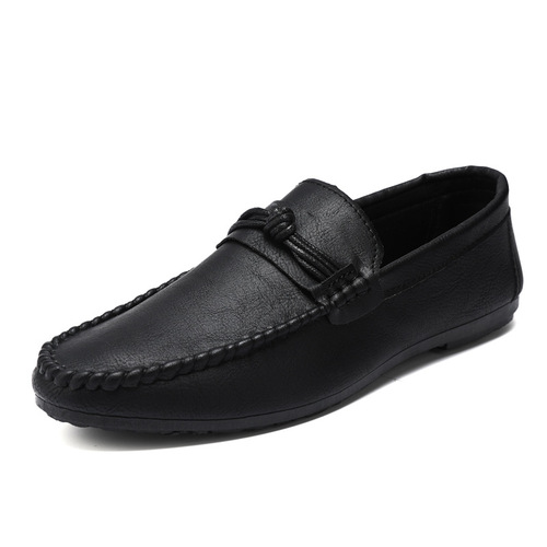 Spring Men's Shoes Beanie Shoes Men's  Korean Style Men's Casual Leather Shoes Soft Sole Social Guys Youth Shoes