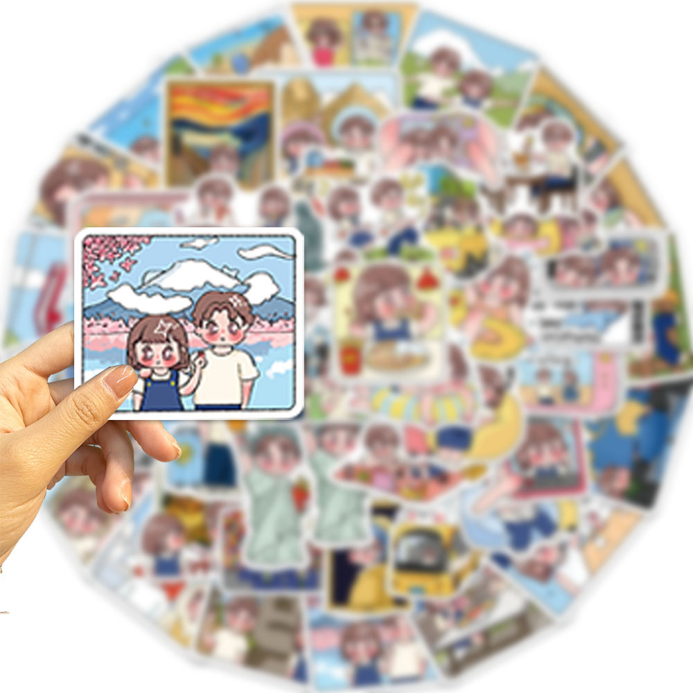 50 free emoticons of two people series original stickers can DIY…