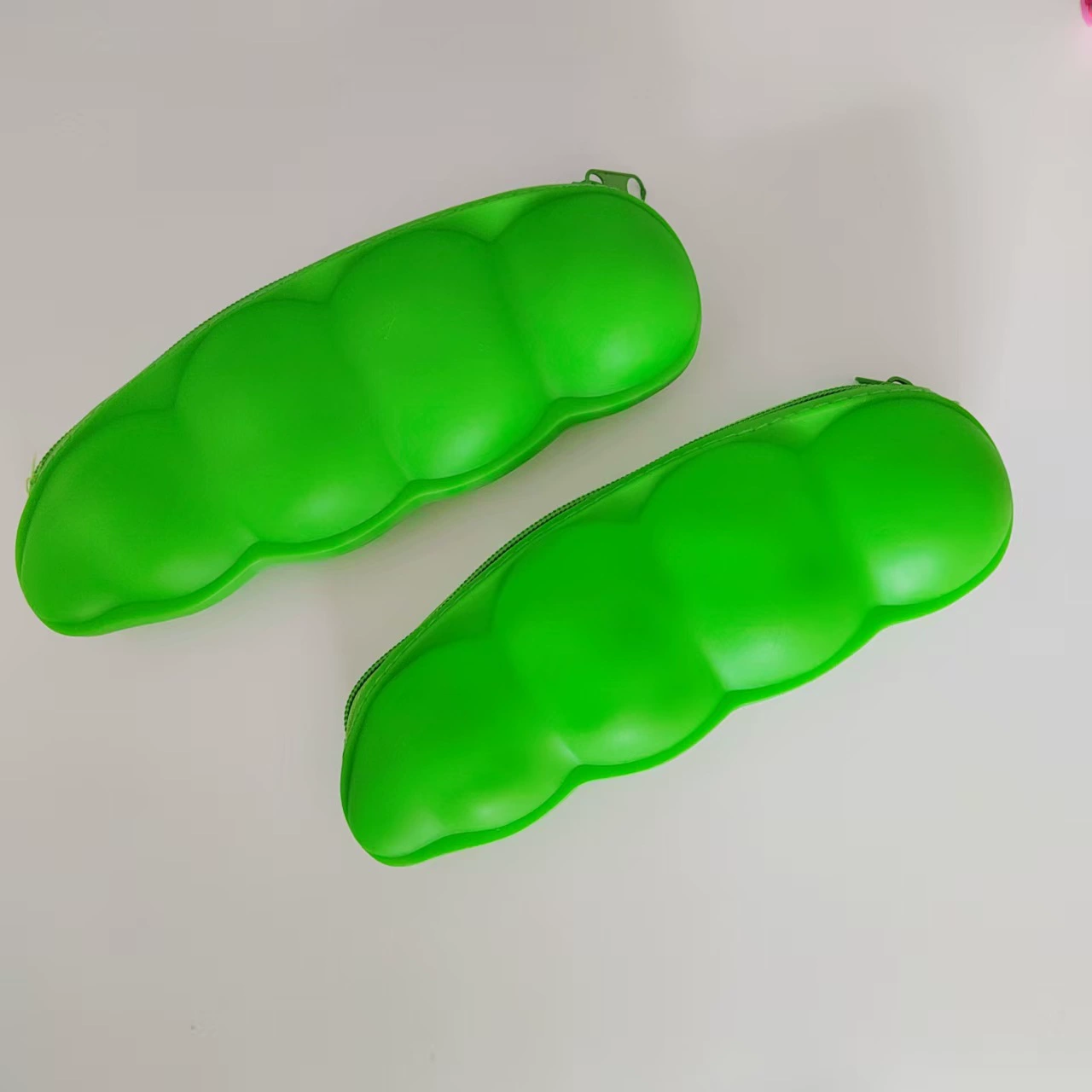 Мягкий силиконовый пенал, кошелек для монет, стерео, креативный студенческий искусственный фрукт и овощ, клубника, ананас, канцелярские принадлежности