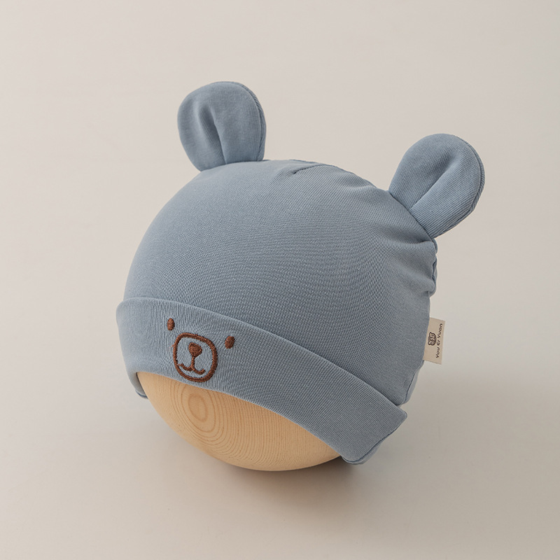 0-3 Mes recién nacido sombrero toallas de saliva set primavera y otoño algodón puro bebé recién nacido sombrero de bebé protector de la puerta