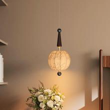 法式中古风客厅卧室吊灯复古新中式书房床头实木布艺氛围灯casagd