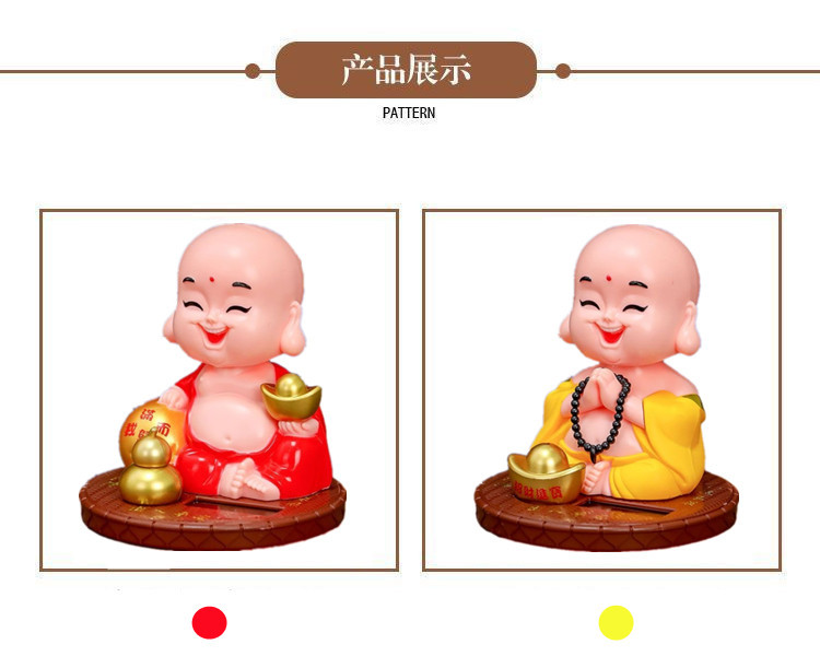 Solar Maitreya Buddha Ornaments Shake Head Doll Car Solar Laughing Buddha Swinging Buddha Ornaments Office Ornaments