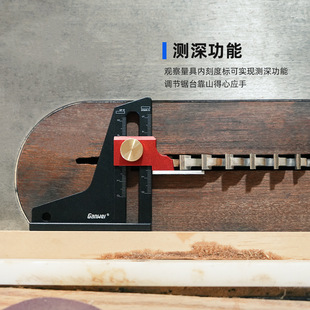 Woodworking tools height gauge depth measurement height gauge measuring instrument dare to be a tree beside the embankment