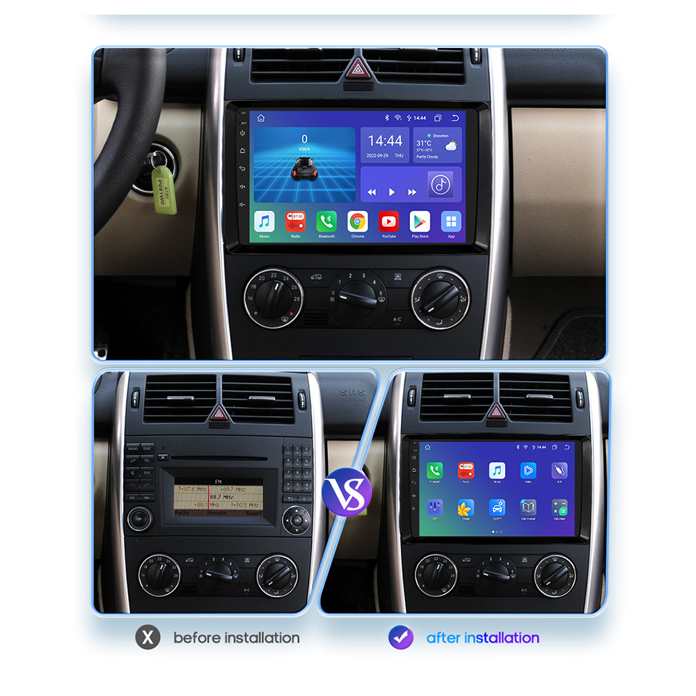 Car Navigation System All-in-One 9-inch Android Smart Middle Control Suitable for Mercedes-Benz B200 Navigation Frame