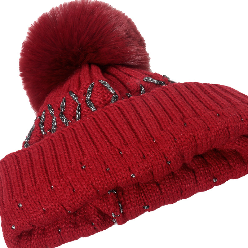 Women's Fashion Solid Color Pom Poms Eaveless Wool Cap display picture 5