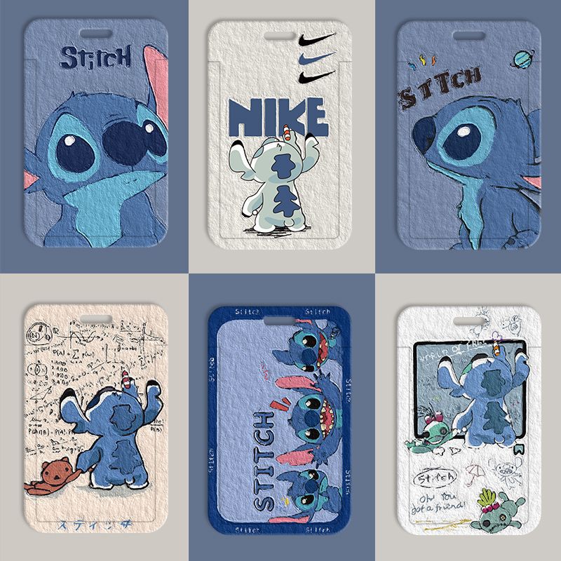 Cartoon Trendy Stitch Oil Painting Card Holder Campus Student Meal Card Bus Access Control Badge Id Kindergarten Protective Case Cartoon Trendy Stitch Oil Painting Card Holder Campus Student Meal Card Bus Access Control Badge Id Kindergarten Protective Case