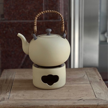 新中式茶饮茶馆提梁壶陶瓷保温茶器壶大容量明火炭炉泡花茶壶套装