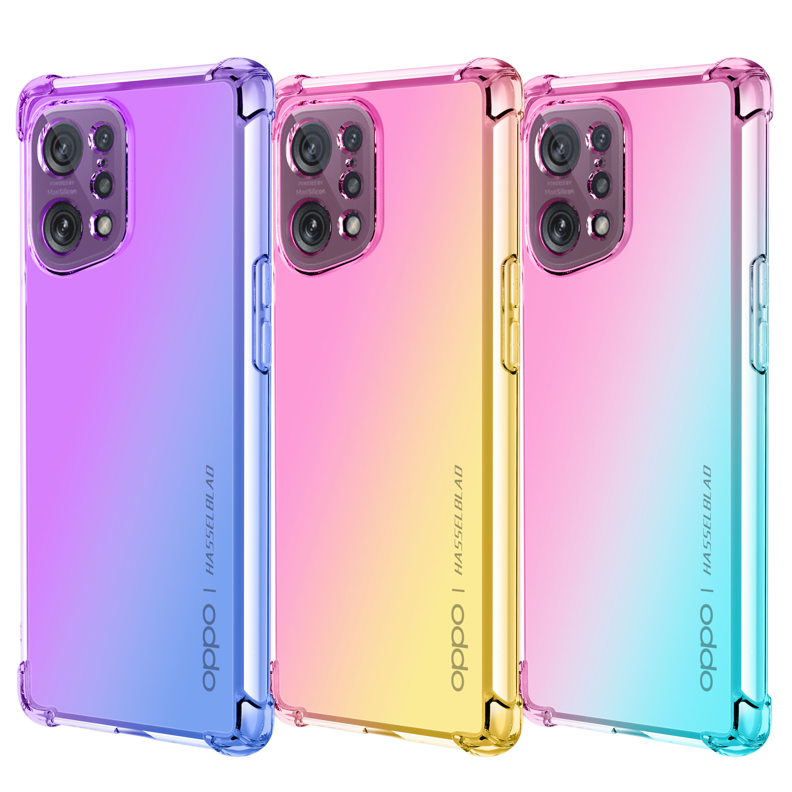 +oppoF21Pro防摔f19pro手机壳FindX7渐变手机壳适用FindX7ultra