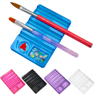 New Manicure Japanese Multi-use Pen Holder 5 Pen Holder with Color Disc Glue Manicure Pen Styling Pen Placement Tool