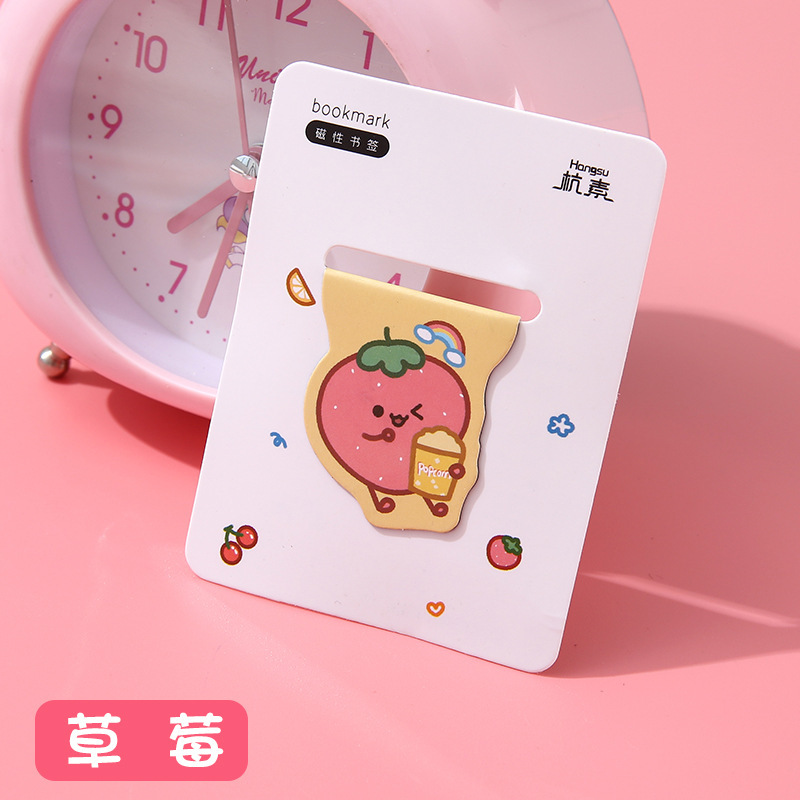 Marcadores magnéticos de dibujos animados Lindo ins Personalidad Exquisito marcador de forma especial Estudiante Anime Clip de página de libro de papel de doble cara