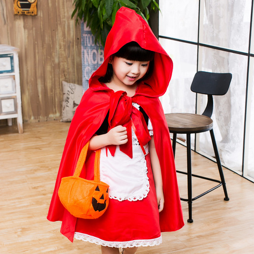 Halloween children's costumes for girls baby cosplay Little Red Riding Hood performance girl clothes princess dress costumes