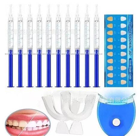 国境を越えた卸売歯の美容セット 10 パック歯の美容ジェルセット + LED ブルーライトランプフレッシュ|undefined