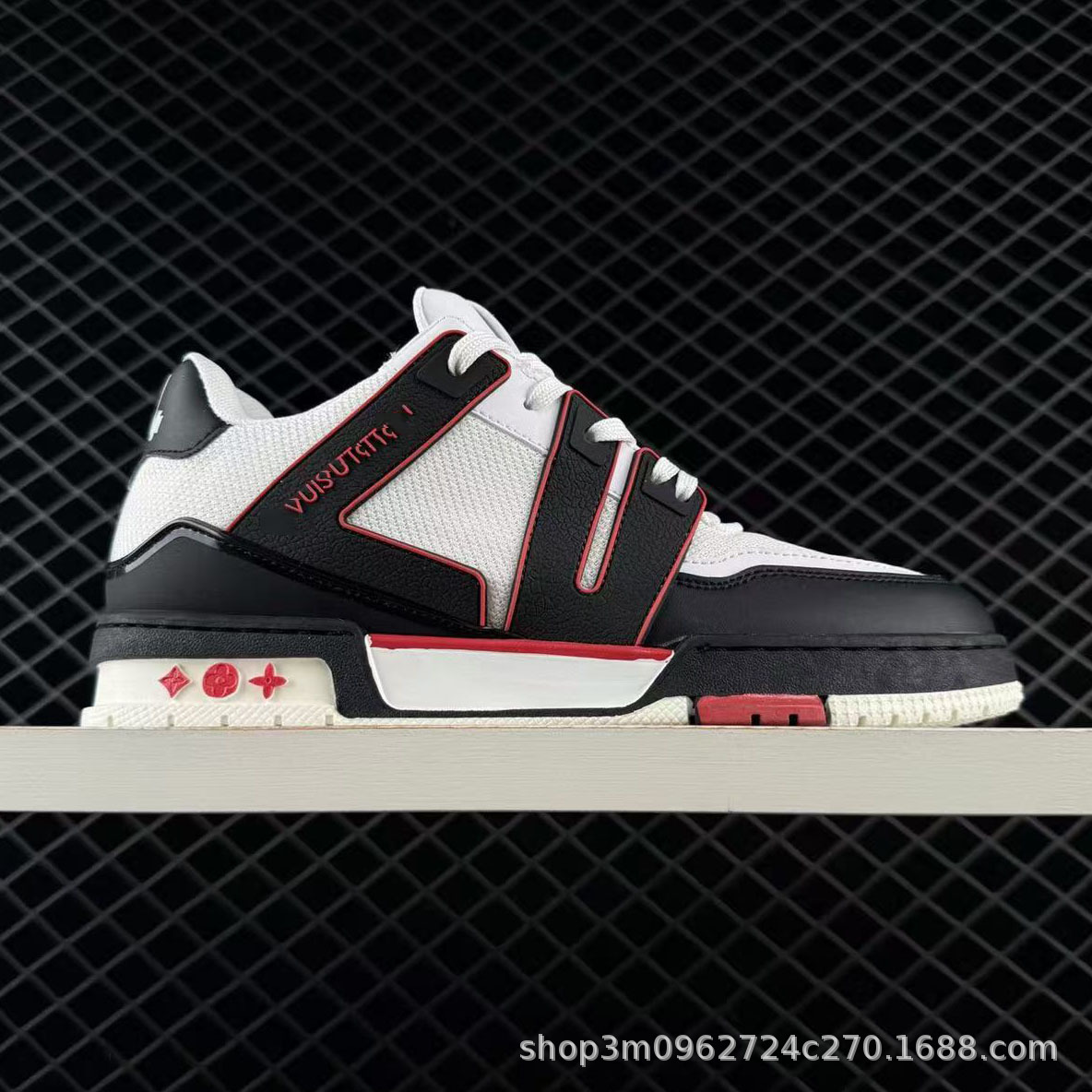 Putian Foreign Trade Louis 2026 New Model Sneakers, Retro, Non-Slip, Fashionable, Versatile, Thick-Soled, Casual, Lv-style White Shoes