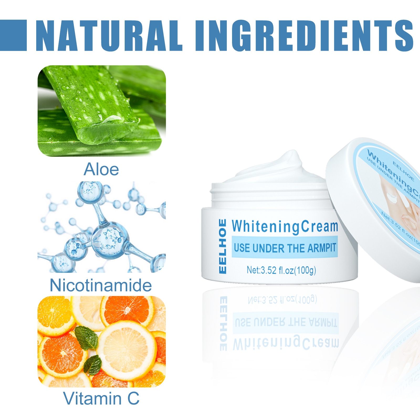 eelhoe armpit whitening and brightening cream moisturizing, rejuvenating, brightening, melanin, brightening and whitening armpit repair cream_voghion.com