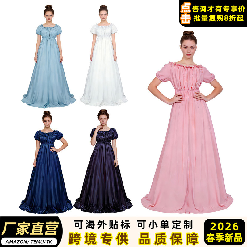 Bridgerton Regency Dress Halloween Victorian Runway Fashion Cosplay Costume Dress Bridgerton Regency Dress Halloween Victorian Runway Fashion Cosplay Costume Dress